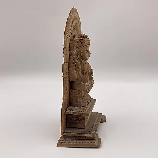 Статуэтка богини Лакшми из дерева ручной резьбы, Индия, 1990-2000 - View 3