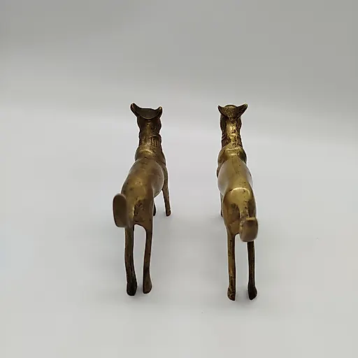 Парные латунные статуэтки гончих собак, Индия, 1970-1990 - View 4
