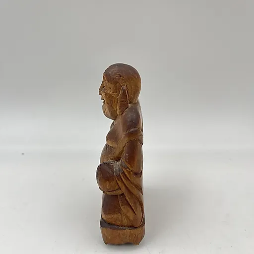 Статуэтка Будды из дерева с резьбой, Азия, 1970-1990 гг. - View 2