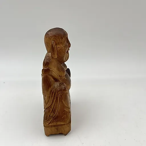 Статуэтка Будды из дерева с резьбой, Азия, 1970-1990 гг. - View 4