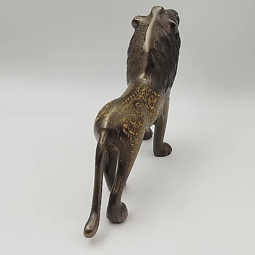 Статуэтка «Лев» в восточном стиле, латунь, гравировка, Индия, 1980-2000 - View 5