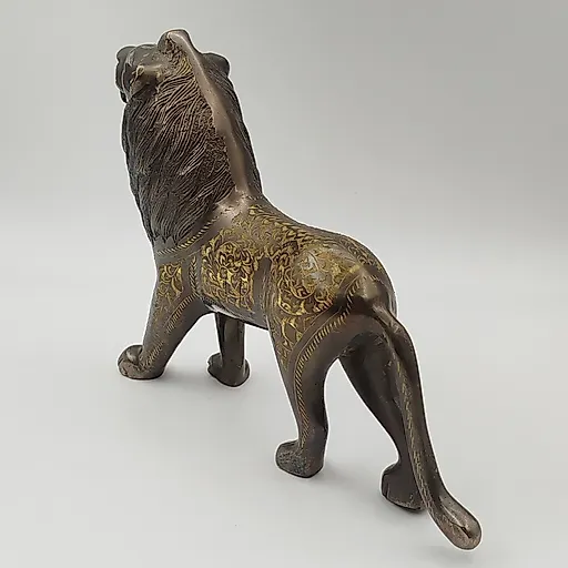 Статуэтка «Лев» в восточном стиле, латунь, гравировка, Индия, 1980-2000 - View 6
