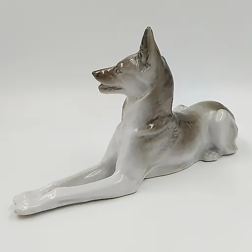 Фарфоровая статуэтка «Немецкая овчарка» ЛФЗ, СССР, 1950-1960 - View 2