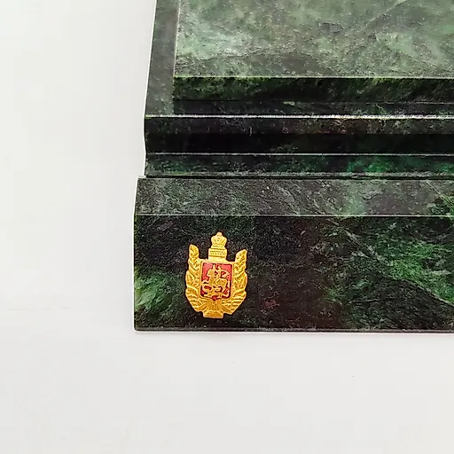Визитница с бронзовой скульптурой собаки на каменном основании, Россия, 2010-2015 - View 5