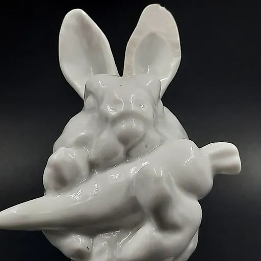 Фарфоровая статуэтка «Заяц с морковкой» Чарушин, ЛФЗ, 1970-1990 - View 5