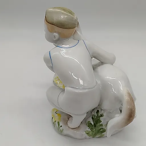 Статуэтка из фарфора "Юный пограничник с собакой", ЛФЗ, СССР, 1960-е - View 3