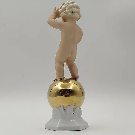 Фарфоровая статуэтка Путти на золотом шаре, Германия, 1960-1980 - View 2