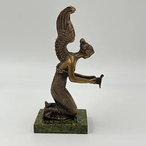 Бронзовая статуэтка Психея на змеевике, Европа, 2000-2020 - View 5