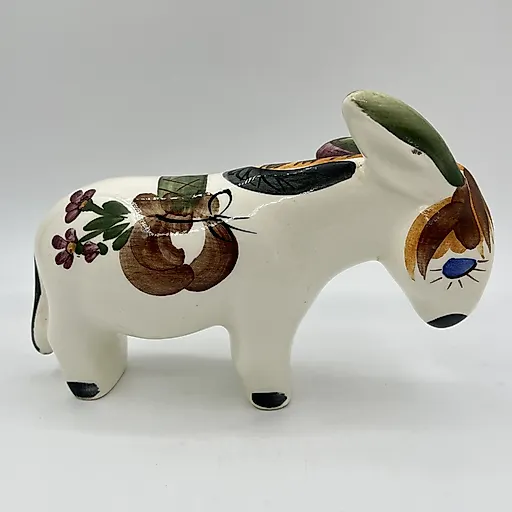 Статуэтка Ослик, фаянс, роспись, ЗиК Конаково, СССР, 1974-1991 - View 3