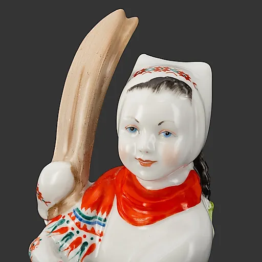 Фарфоровая статуэтка «Лыжница» ЛФЗ, СССР, 1970-1990 гг. - View 6