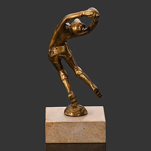 Винтажная скульптура «Вратарь» из металла и камня, Западная Европа, 1970–1980-е - View 3