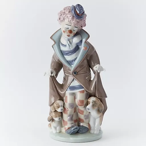 Фарфоровая статуэтка клоун с собаками "Surprise"