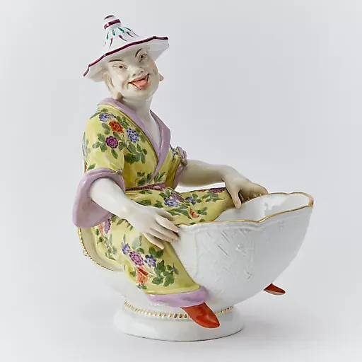 Антикварная емкость для специй "Китаец на раковине"