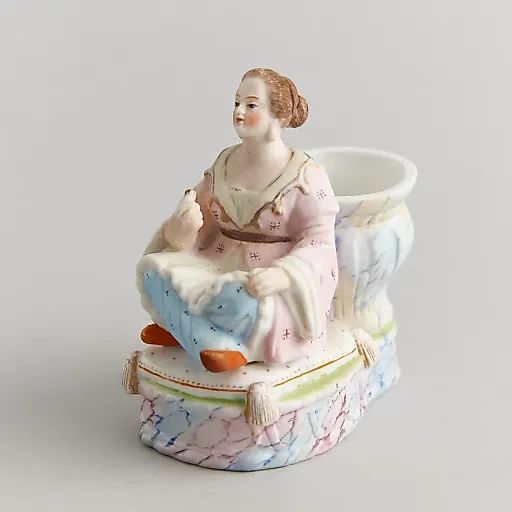 Коллекционная редкая скульптурная композиция «Китаянка с веером»