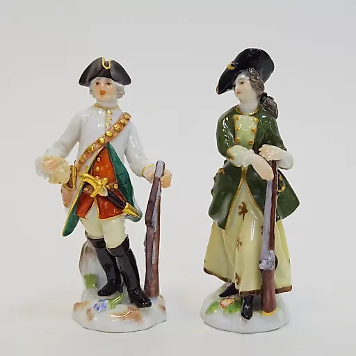 Мейсенские миниатюры "Охотник" и "Охотница"