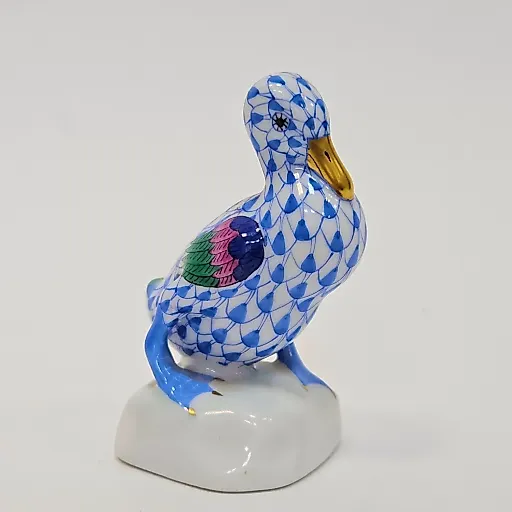 Статуэтка утка синяя