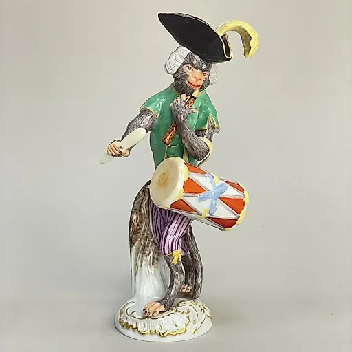 Лучшее предложение! Статуэтка "Обезьяна барабанщик" №14 в серии обезьяний оркестр 1991 г Германия