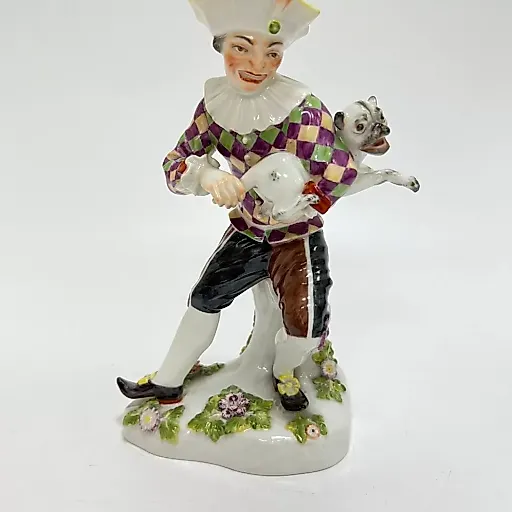Статуэтка Арлекин с мопсом