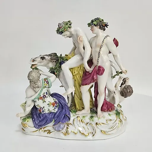 Скульптура "Силенус верхом на осле с вакханкой" 1900-20е гг