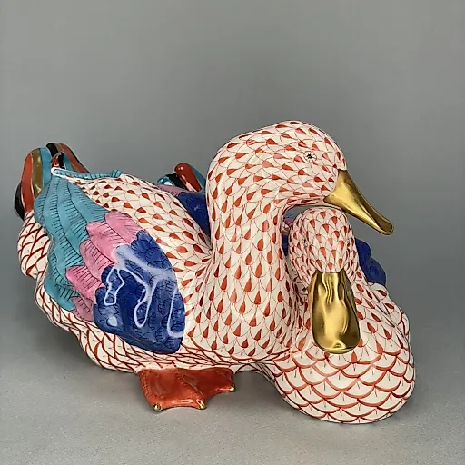 Фигура пара уток-мандаринок Herend 1960-70гг Венгрия