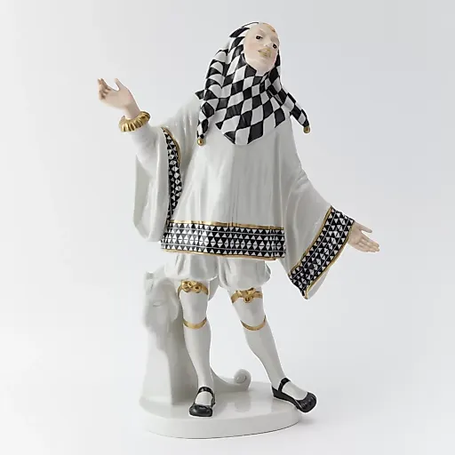 Старинная фарфоровая статуэтка "Шут"