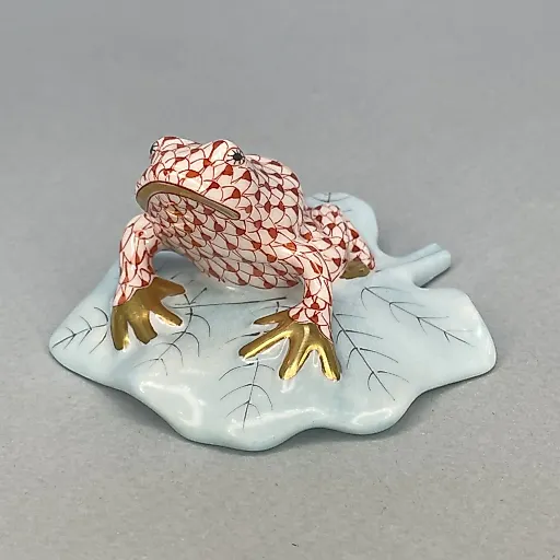Фигурка Лягушка на листе Herend 1960-70гг Венгрия