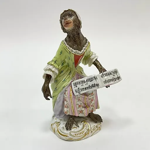 Статуэтка "Обезьяна с нотами" 1900е г