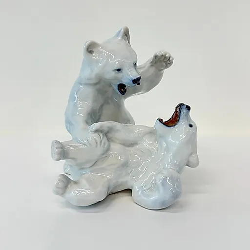 Фарфоровая статуэтка "Играющие медведи" Royal Copenhagen, Дания, 1935-1949 гг.