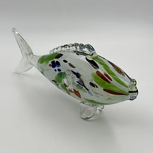Стеклянная скульптура "Рыбка" в гутной технике, Мурано, Италия, 1970-1990 гг.
