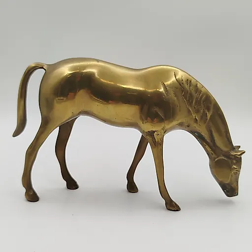 Латунная статуэтка «Лошадь», литьё, Индия, 1980-1990-е годы