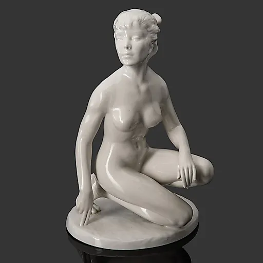 Фарфоровая статуэтка «Обнажённая» авторства Курта Штайнера, Германия, 1930-1960 гг.