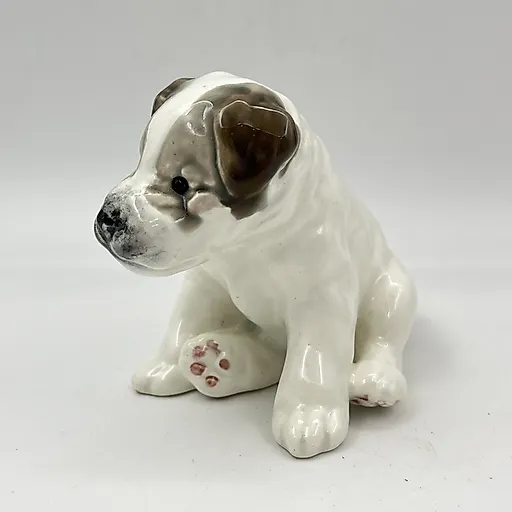 Фаянсовая статуэтка "Щенок" скульптора Гуревич, Конаковский завод, СССР 1950-е