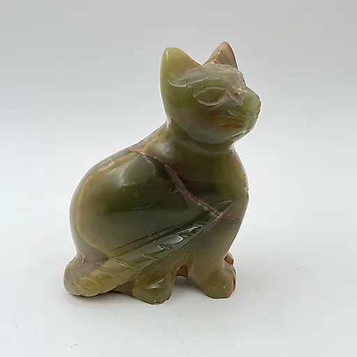 Резная статуэтка котёнка из натурального оникса, Азия, 2000-2015 гг.