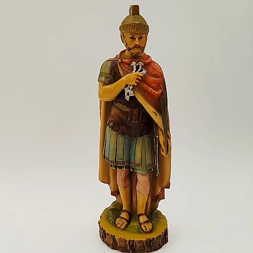 Статуэтка римского легионера из композитного материала с росписью, Италия, 2010-е годы