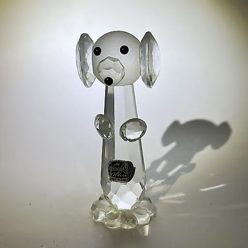 Стеклянная статуэтка Такса, Bohemia Crystal, Чехословакия 1970-1990 гг.