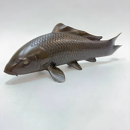 Бронзовая скульптура Карпа, Япония, период Мэйдзи, 1868-1912 гг.