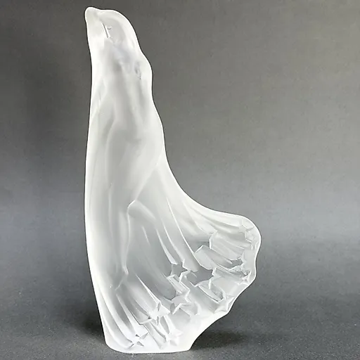 Стеклянная статуэтка Девушка в стиле Арт-деко, Г. Хоффманн, Чехия, 1930-е годы