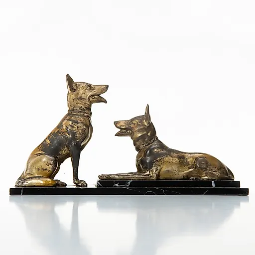 Скульптура "Собаки" из металла и камня, Западная Европа, 1970-1990-е годы