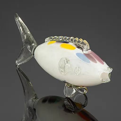 Скульптура "Рыбка" из стекла Мурано, гутная техника, Италия, 1970-1990 гг.