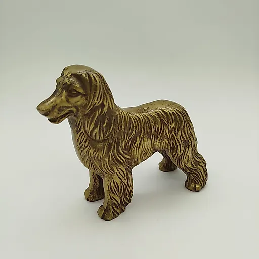 Латунная статуэтка собаки, европейская скульптура 1970-х годов