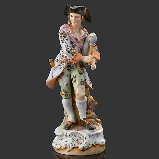 Фарфоровая статуэтка "Музыкант с волынкой", Aelteste Volkstedt, Тюрингия, конец XIX века