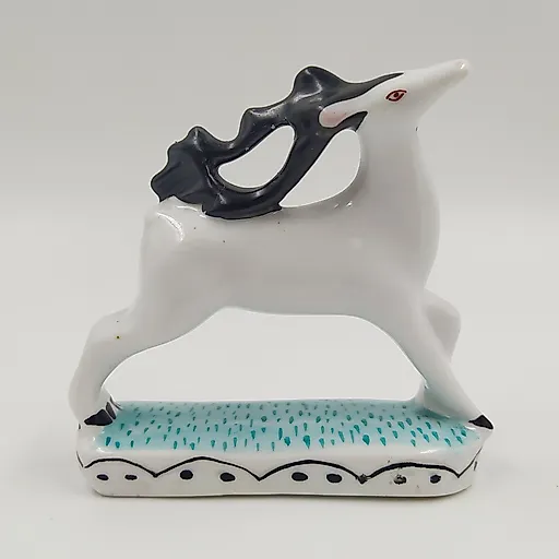 Фарфоровая статуэтка "Северный олень" скульптора Кольцова, ЛФЗ, СССР, 1950-1960-е годы