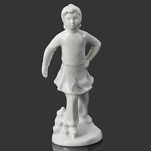 Фарфоровая статуэтка "На катке", скульптор С.Б. Велихова, ЛФЗ, СССР, 1950-1960-е годы