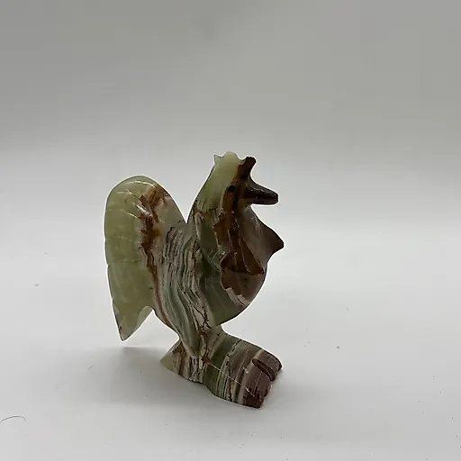 Резная статуэтка петуха из натурального камня, азиатская работа конца XX века