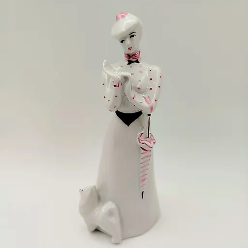 Фарфоровая статуэтка «Дама с собачкой» авторства А.Д. Бржезицкой, Дулевский завод, 2005 г.