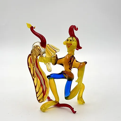 Стеклянная статуэтка "Иванушка с Жар-птицей", гутная техника, Россия, 2000-е