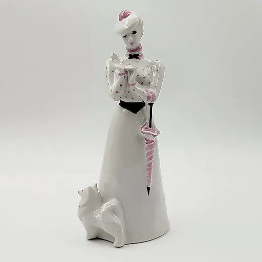 Фарфоровая статуэтка «Дама с собачкой» Бржезицкая, Дулёво, 1991