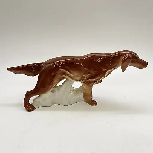 Фарфоровая статуэтка Ирландский сеттер, ЛФЗ, СССР, 1970-1991
