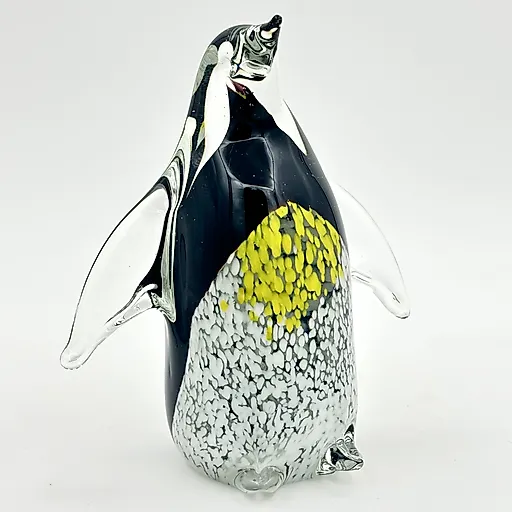 Статуэтка Пингвин из стекла, гутная техника, Hokitika Glass Studio, Европа, 1980-1990