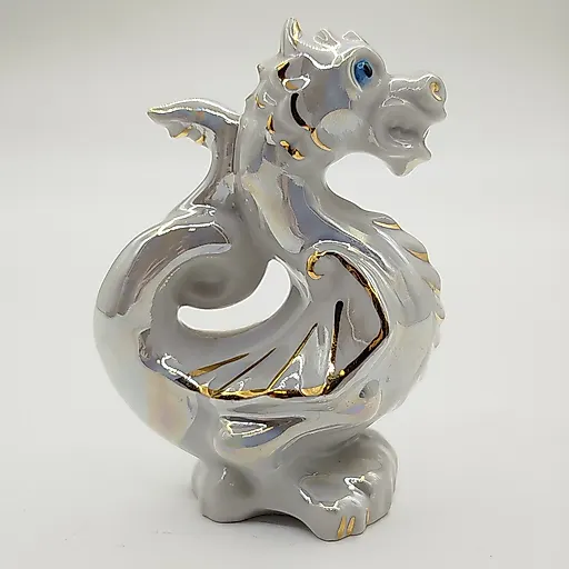 Фарфоровая статуэтка Дракон, ДФЗ Вербилки, СССР, 1965-1991